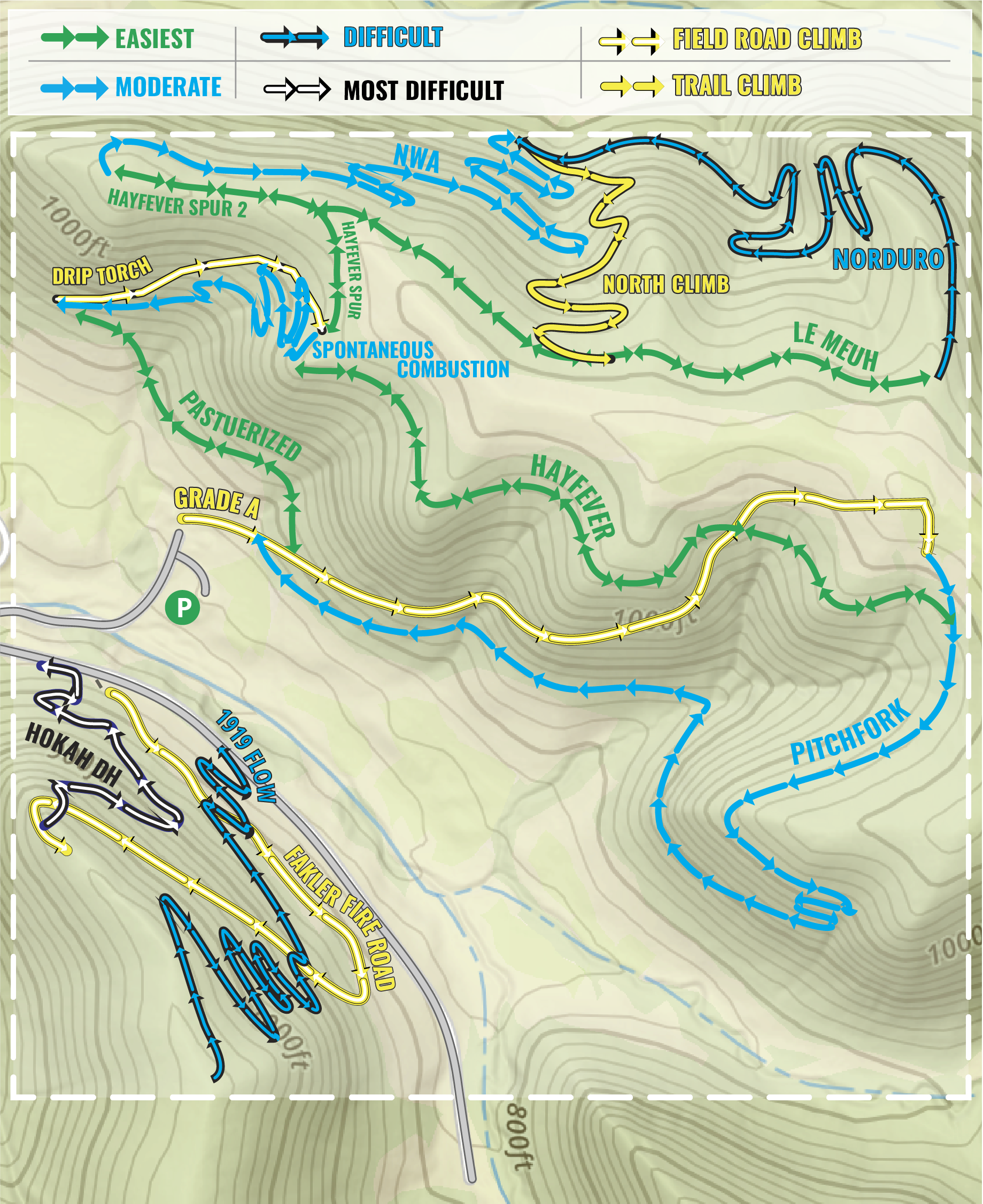 Fourth and Forward trail map